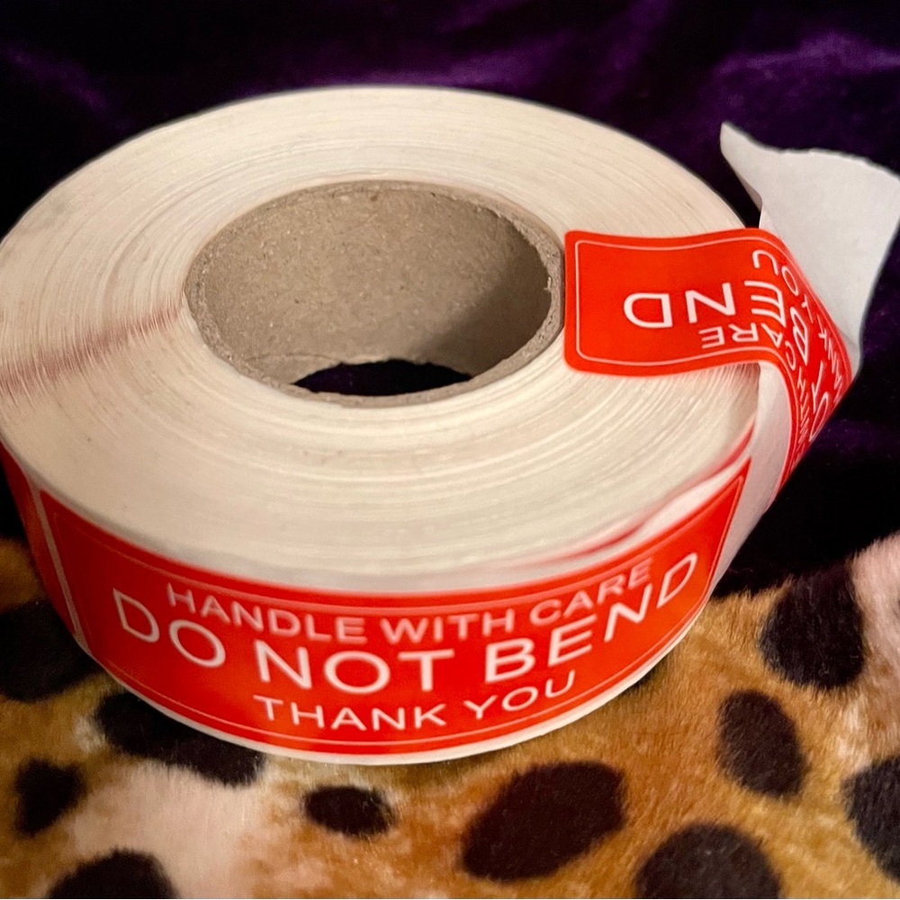 Hybsk 1"x3" Do Not Bend Stickers Shipping Labels ~ photographer supplies